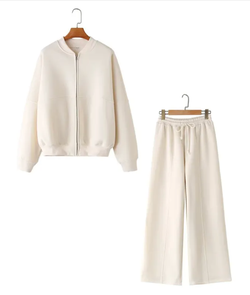 Flanellen Broekenpak – Bomber Jacket & High Waist Broek