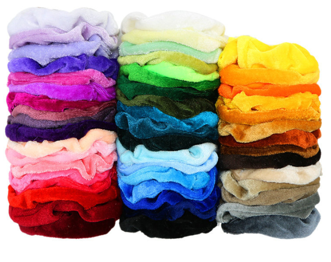 50 Kleuren Fluwelen Scrunchies Set