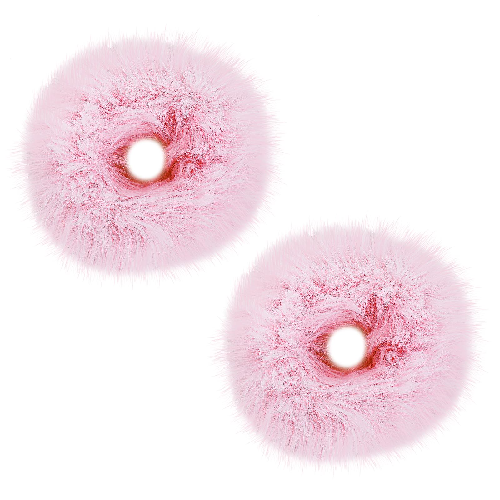 Pompom Scrunchies Set – Fluffy Haarelastieken