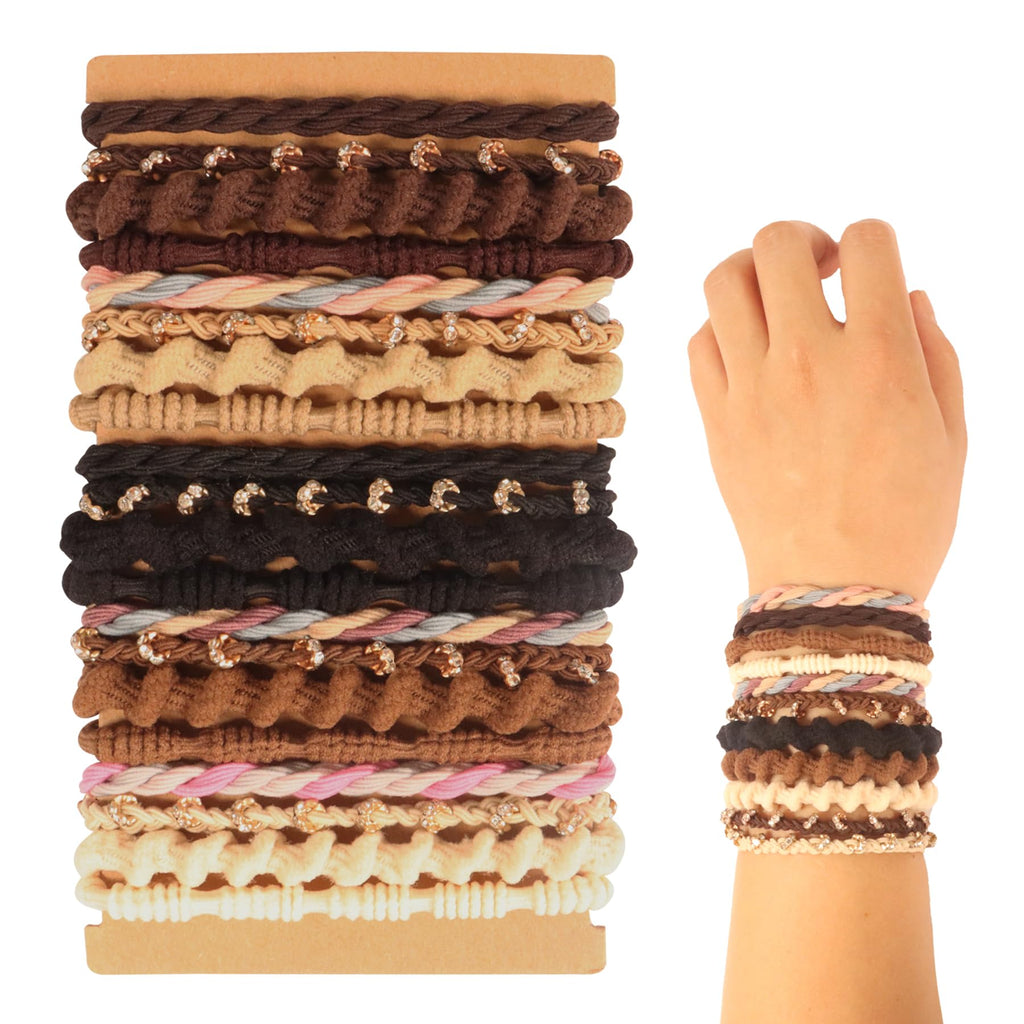 Boho Haarbandjes – 20 Stuks Kleurrijke Elastieken