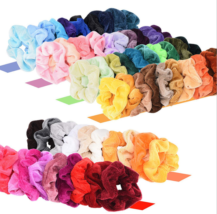 50 Kleuren Fluwelen Scrunchies Set