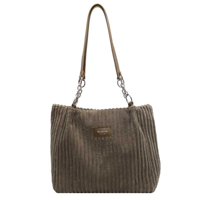Corduroy Schoudertas - Retro Tote Bag