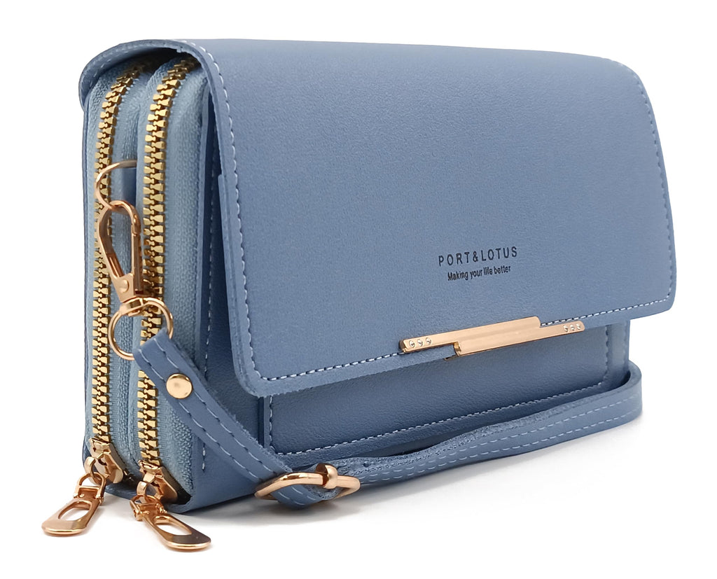 Kleine Crossbody Tas – Blauw PU Leer