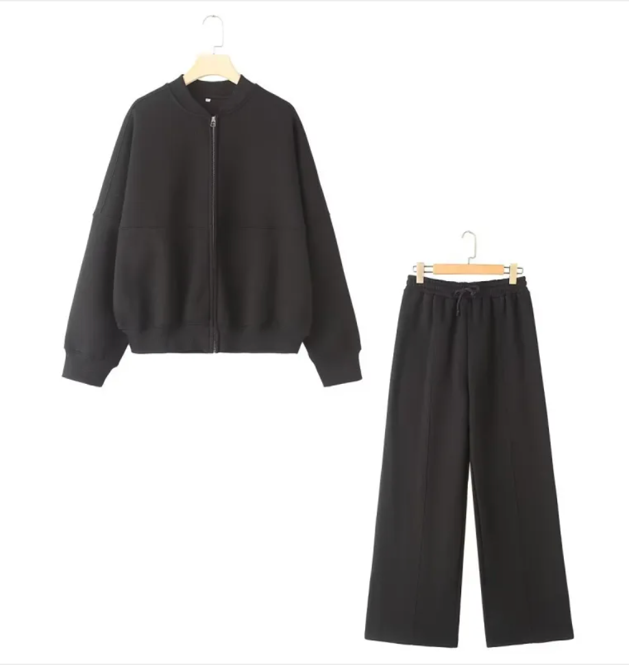 Flanellen Broekenpak – Bomber Jacket & High Waist Broek