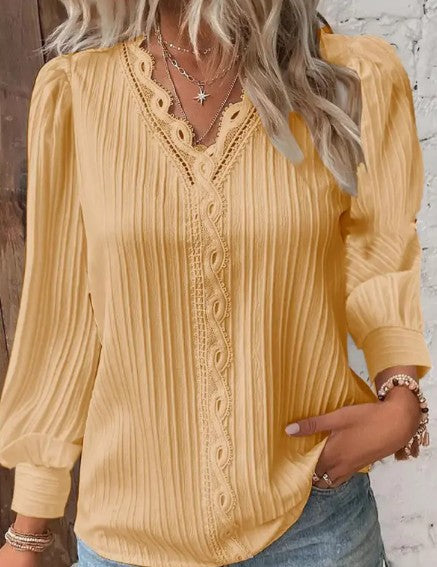 Chiffon Blouse met Kanten Details