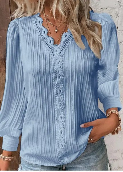 Chiffon Blouse met Kanten Details