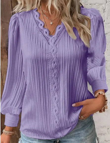 Chiffon Blouse met Kanten Details