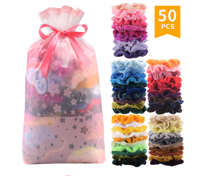 50 Kleuren Fluwelen Scrunchies Set