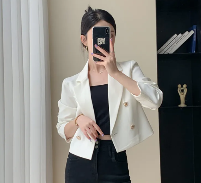 Stijlvolle Witte Blazer voor Dames
