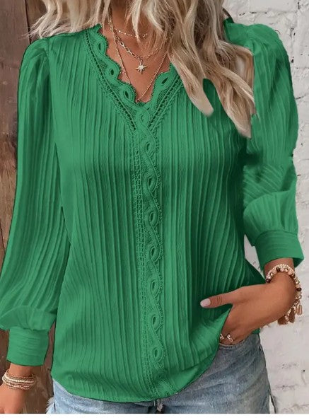 Chiffon Blouse met Kanten Details